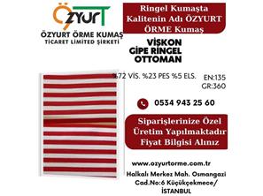 VİSKON GİPE RİNGEL OTTOMAN KUMAŞ